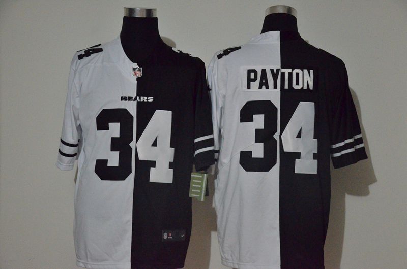Men Oakland Raiders #34 Payton Black white Half version 2020 Nike NFL Jerseys->oakland raiders->NFL Jersey